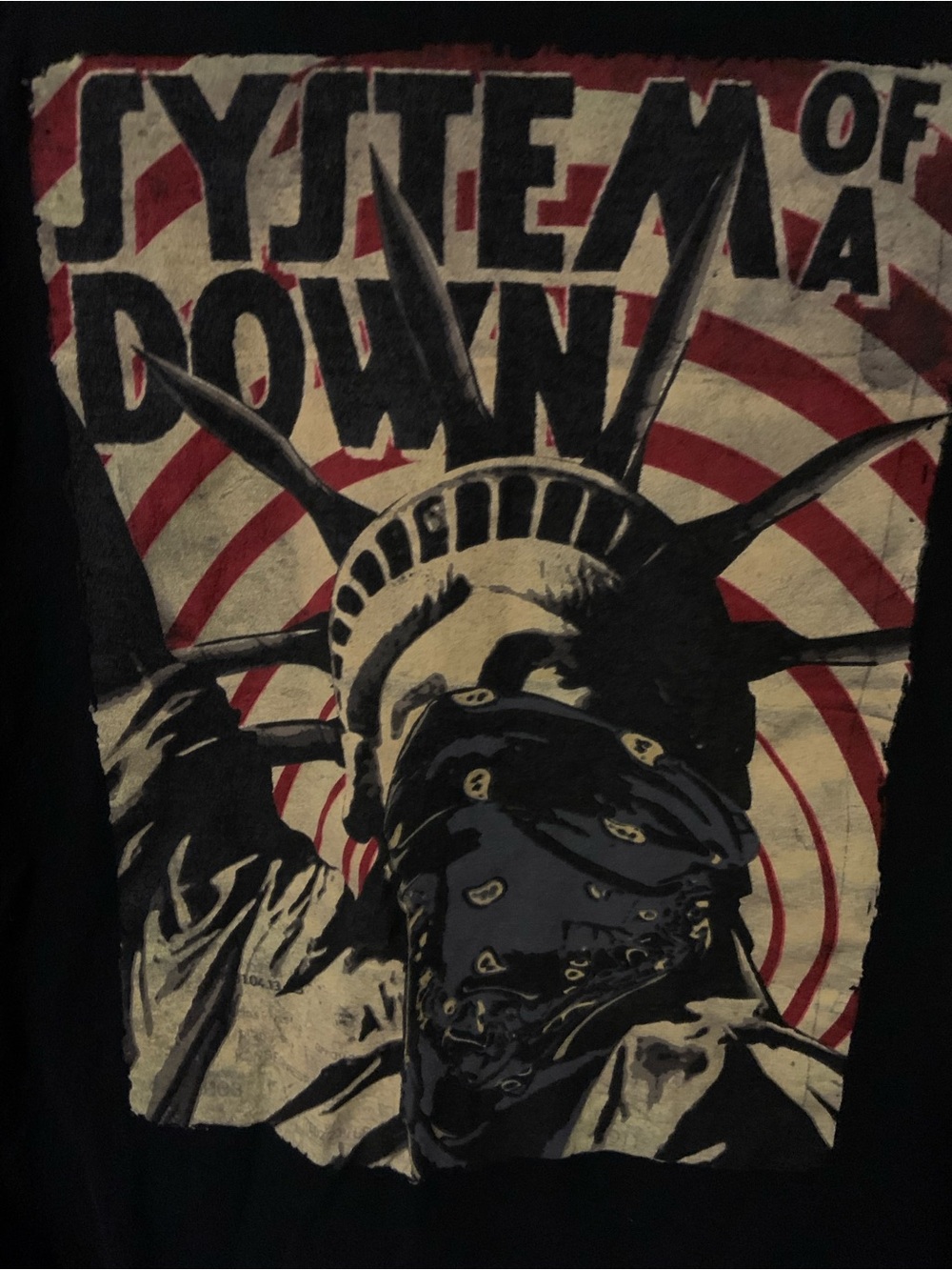 System Of A Down Liberty Bandit Tee Shirt Extra Large Black XL